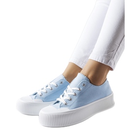 Sneaker blu con plateau spesso Fortunata