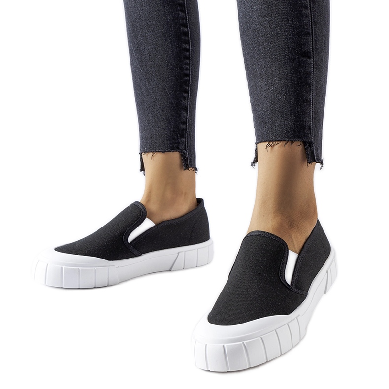 Sneakers slip-on nere di Codiponte nero