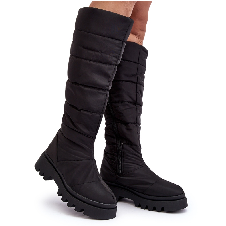 Stivali da neve isolati da donna neri Big Star MM274332 nero