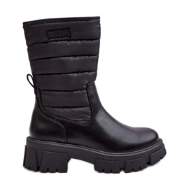 Stivali da neve isolati con cerniera Black Big Star MM274068 nero