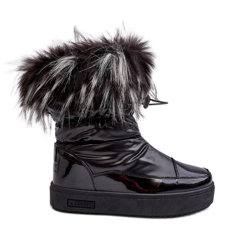 Stivali da neve da donna con pelliccia neri Big Star MM274379 nero