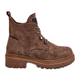 Sergio Leone Stivali Bassi Caldi Da Donna Con Cerniera, Cameronia Beige Scuro
