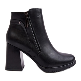 Sergio Leone Stivaletti Con Tacco Alto Da Donna Con Cerniere Nero Ryelle