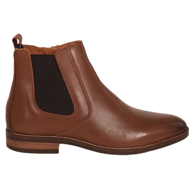 Tommy Hilfiger Essential Hilfiger Lth Chelsea M scarpe FM0FM04182 marrone