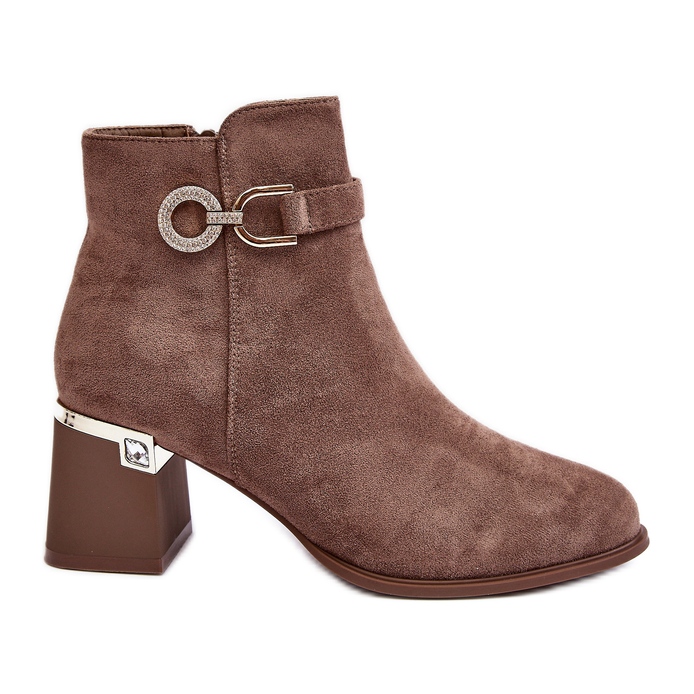 WJ2 Stivaletti in pelle scamosciata marrone da donna alla moda Nola