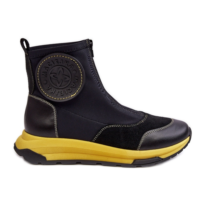 Stivaletti In Pelle Da Donna Con Cerniera Maciejka 06297-01 Nero