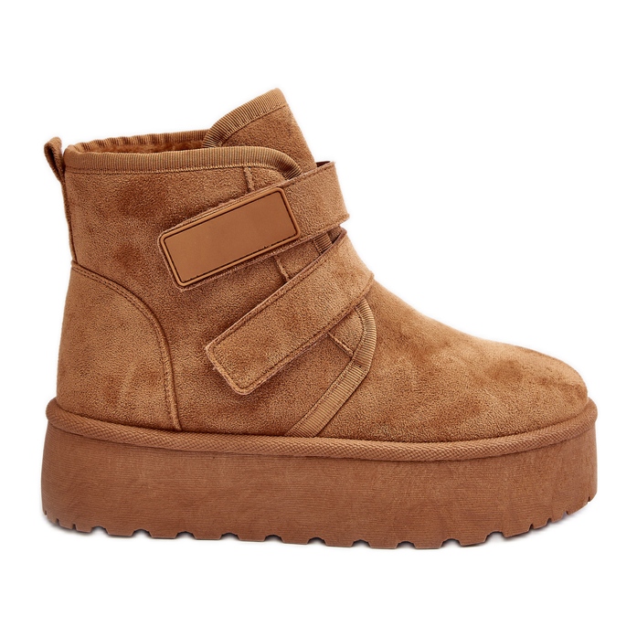 FG2 Stivali da neve con plateau Naredi color cammello da donna marrone