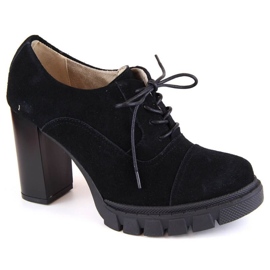 Filippo W PAW473A scarpe con tacco alto e plateau in pelle, nere nero