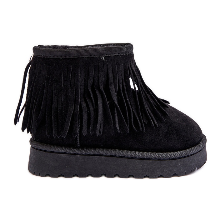 Doposci isolanti per bambini con frange decorative, Nero Nimia
