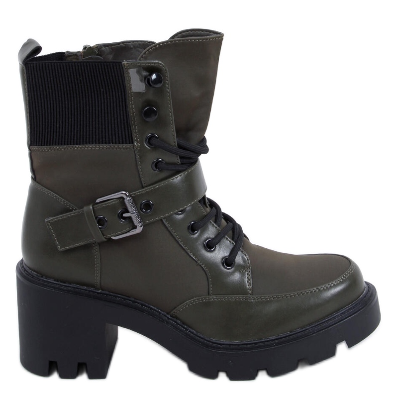 Stivali stringati con tacco Brooks DK.GREEN verde