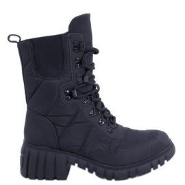 Stivali gioiello in nylon nero
