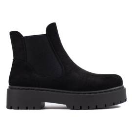 Stivaletti Shelovet Chelsea da donna in camoscio nero