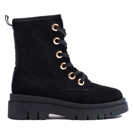 Abbigliamento da lavoro da donna in camoscio nero Shelovet