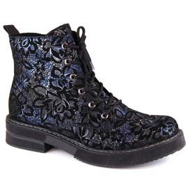 Comodi stivali da donna in pelle, isolanti, multicolori, Rieker 72010-14 multicolore