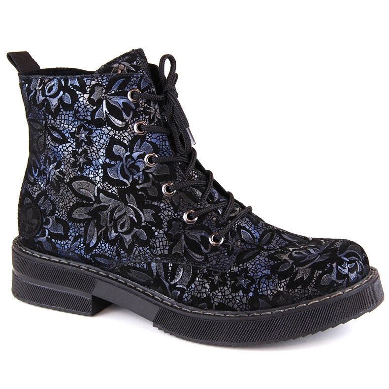 Comodi stivali da donna in pelle, isolanti, multicolori, Rieker 72010-14 multicolore