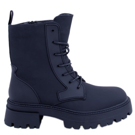 Stivali stringati Tamar Black nero
