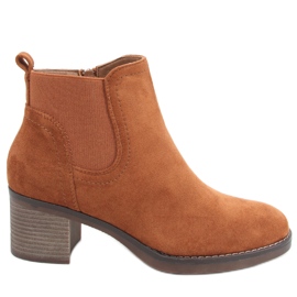 Stivali con tacco largo Fill Camel marrone