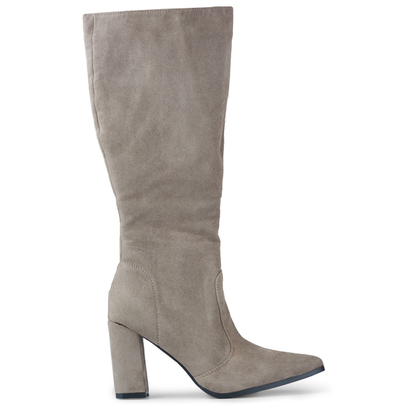 Stivali da donna al ginocchio beige