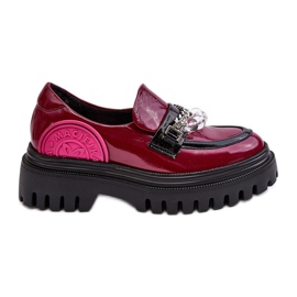 Scarpe da Donna in Pelle Grossa Decorata Maciejka 06294-15 Fucsia rosa
