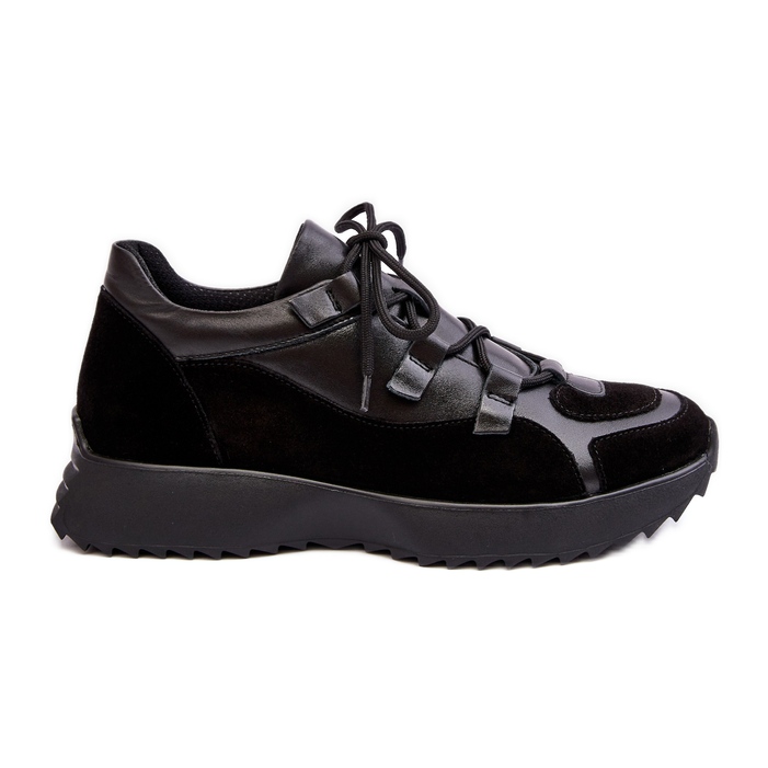 Scarpe Sportive da Donna in Pelle M01/2 Zazoo Nere nero