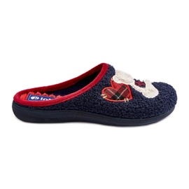 Ciabatte infradito da casa da donna con orsetto Inblu EC000095 Blu Navy