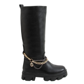 Stivali con catene Persia Black nero