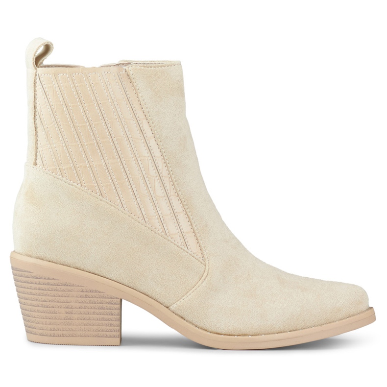 Stivali da cowboy beige da donna
