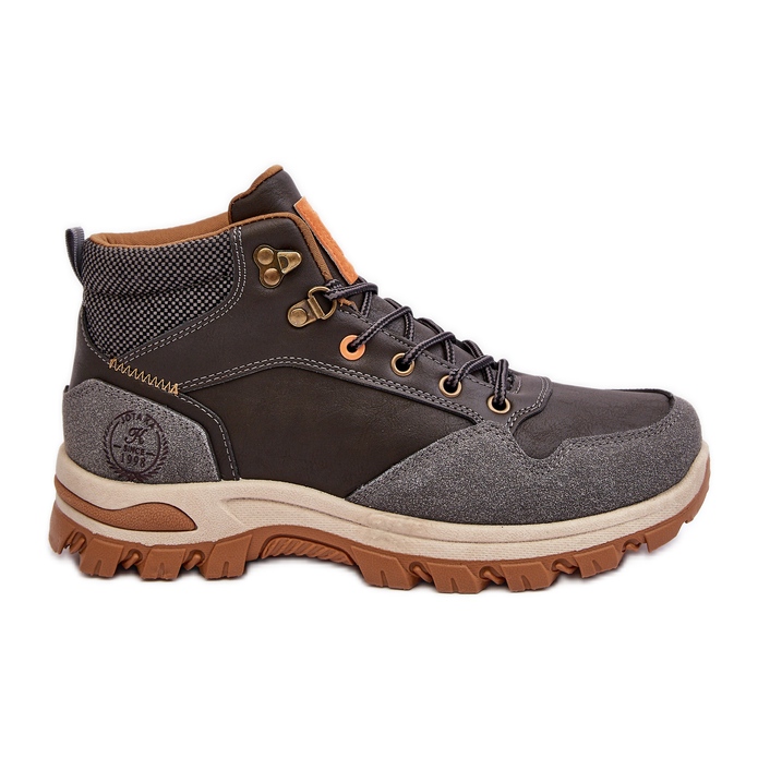 Scarpe da trekking stringate Trapper da uomo grigie Salomene grigio