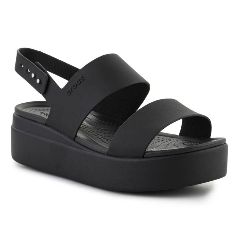 Sandali Crocs Brooklyn con zeppa bassa 206453-060 nero