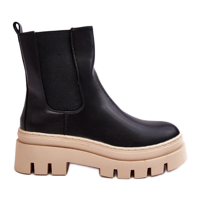 Vinceza Stivali Worker da Donna Neri e Beige Loretta nero
