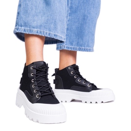 Inna Sneakers nere con plateau alto Grotta nero
