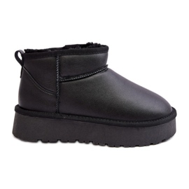 Stivali da neve con plateau da donna in pelle neri Loreley nero