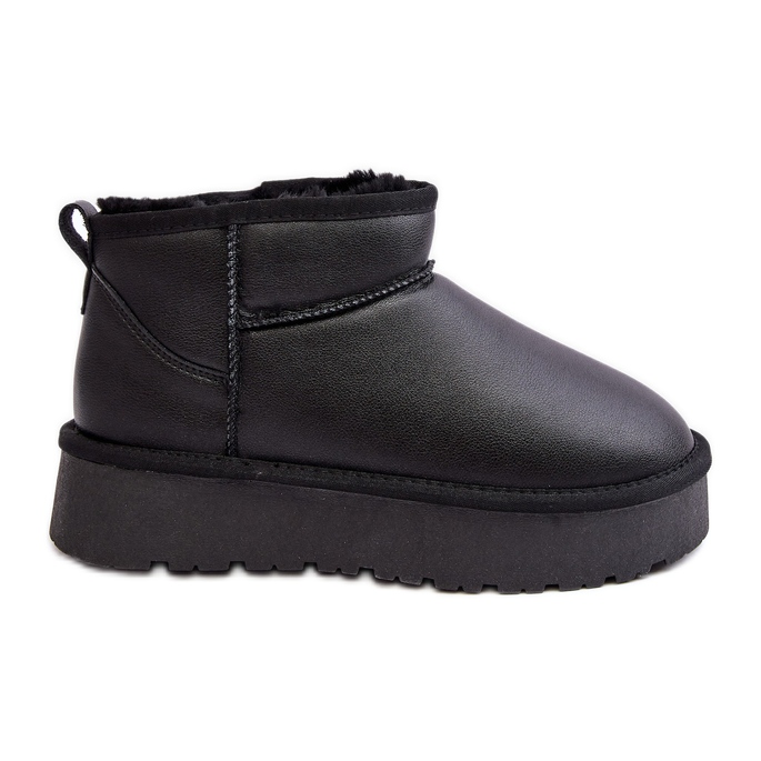 Stivali da neve con plateau da donna in pelle neri Loreley nero