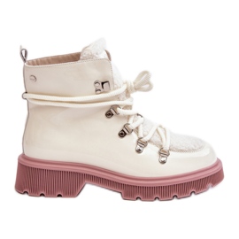 Stivaletti Trapper da Donna in Vernice GOE MM2N4083 Bianco bianca