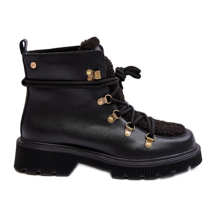 Stivali Trapper da Donna in Pelle GOE MM2N4082 Neri nero