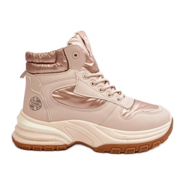 Stivaletti da donna con suola spessa Lee Cooper LCJ-23-44-1972L Beige