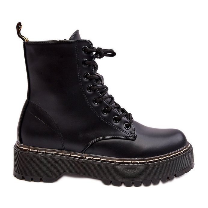 Stivaletti Stringati da Donna Neri Maddis nero