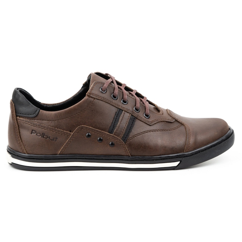 Polbut Scarpe sportive casual da uomo 1801 Ns marrone scuro