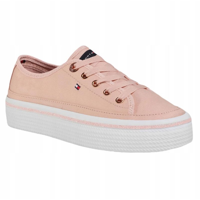 Tommy Hilfiger Sneaker flatform con dettagli glitterati W FW0FW05013 rosa