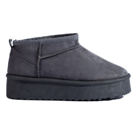 Doposci Shelovet grigi con plateau corto grigio