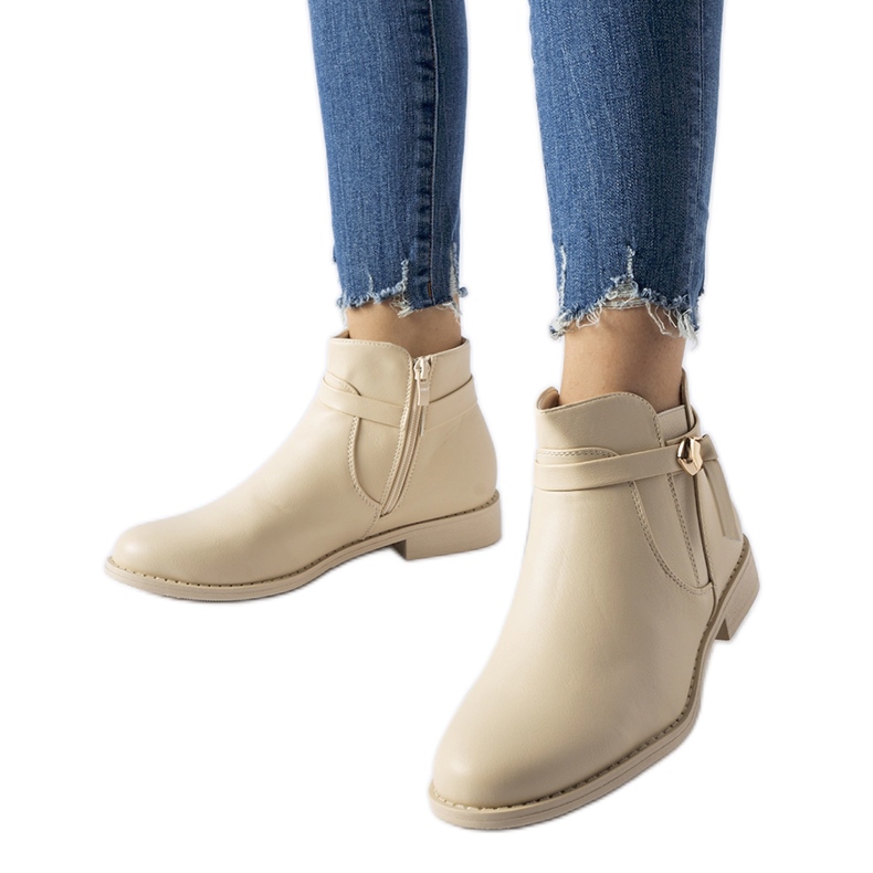 Stivaletti piatti isolanti beige di Raimondo