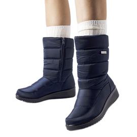 Doposci blu navy con zeppa bassa Reina