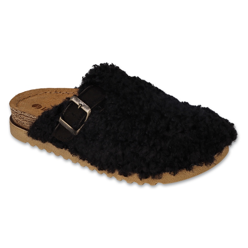 Ciabatte da donna Inblu con inserto in pelle 155D147 nero