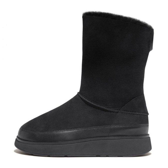 FitFlop GEN-FF Stivali corti in shearling double face W GO9-090 nero