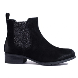 Stivaletti Shelovet Chelsea da donna in camoscio nero