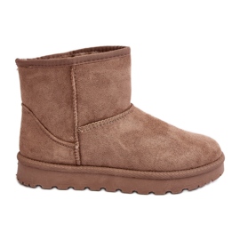 Stivali da neve in pelle scamosciata isolanti da donna Beige Nanga