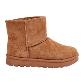 Stivali da neve isolanti in pelle scamosciata Camel Nanga da donna marrone