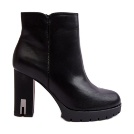 Stivaletti Con Tacco Alto Da Donna Con Cerniera, Colore Nero Rasoda