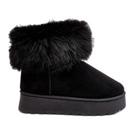 Stivali da neve con plateau da donna con pelliccia Mancy nera nero