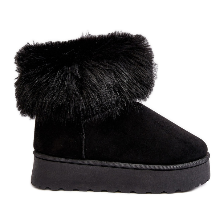 Stivali da neve con plateau da donna con pelliccia Mancy nera nero